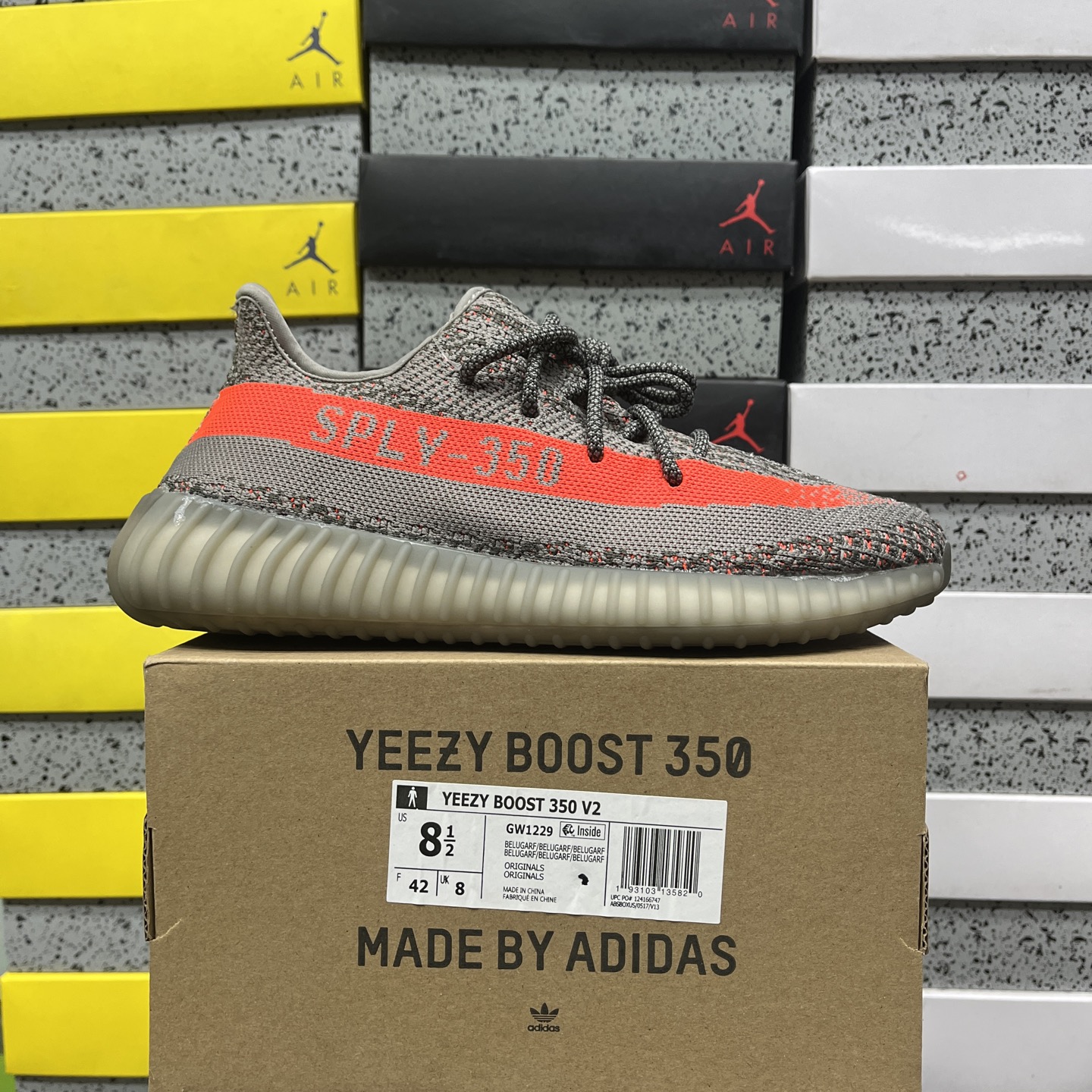Adidas Yeezy Boost 350 V2 Grey Orange Starry - Image 11