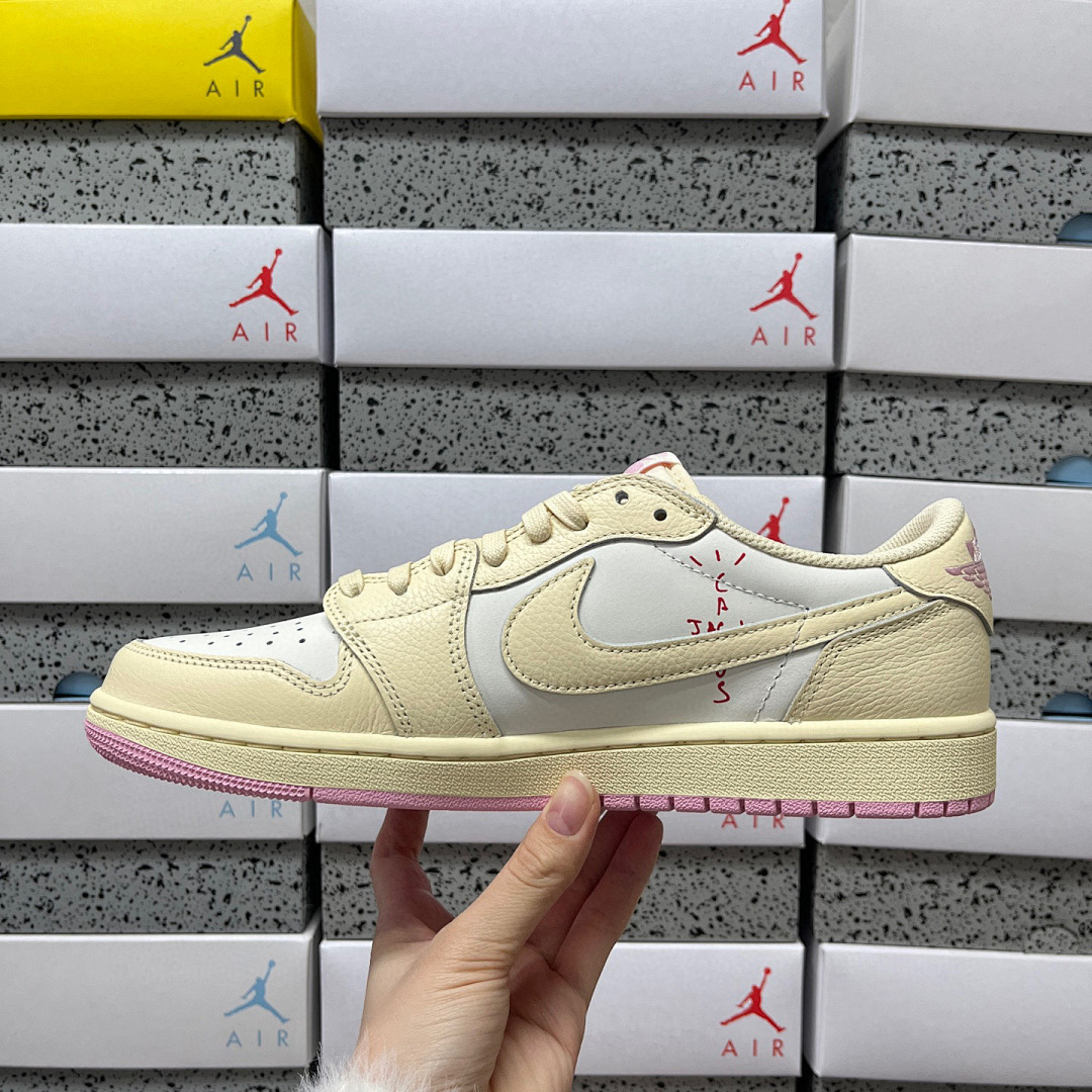 Nike Jordan 1 Retro Low OG SP Travis Scott Shy (Pink) - Image 4