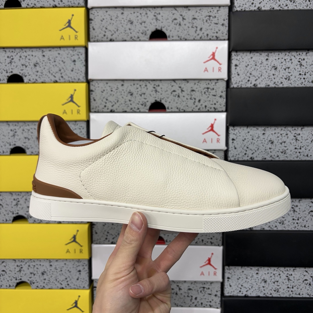 Zegna Deerskin Triple Stitch (Cream White) - Image 10