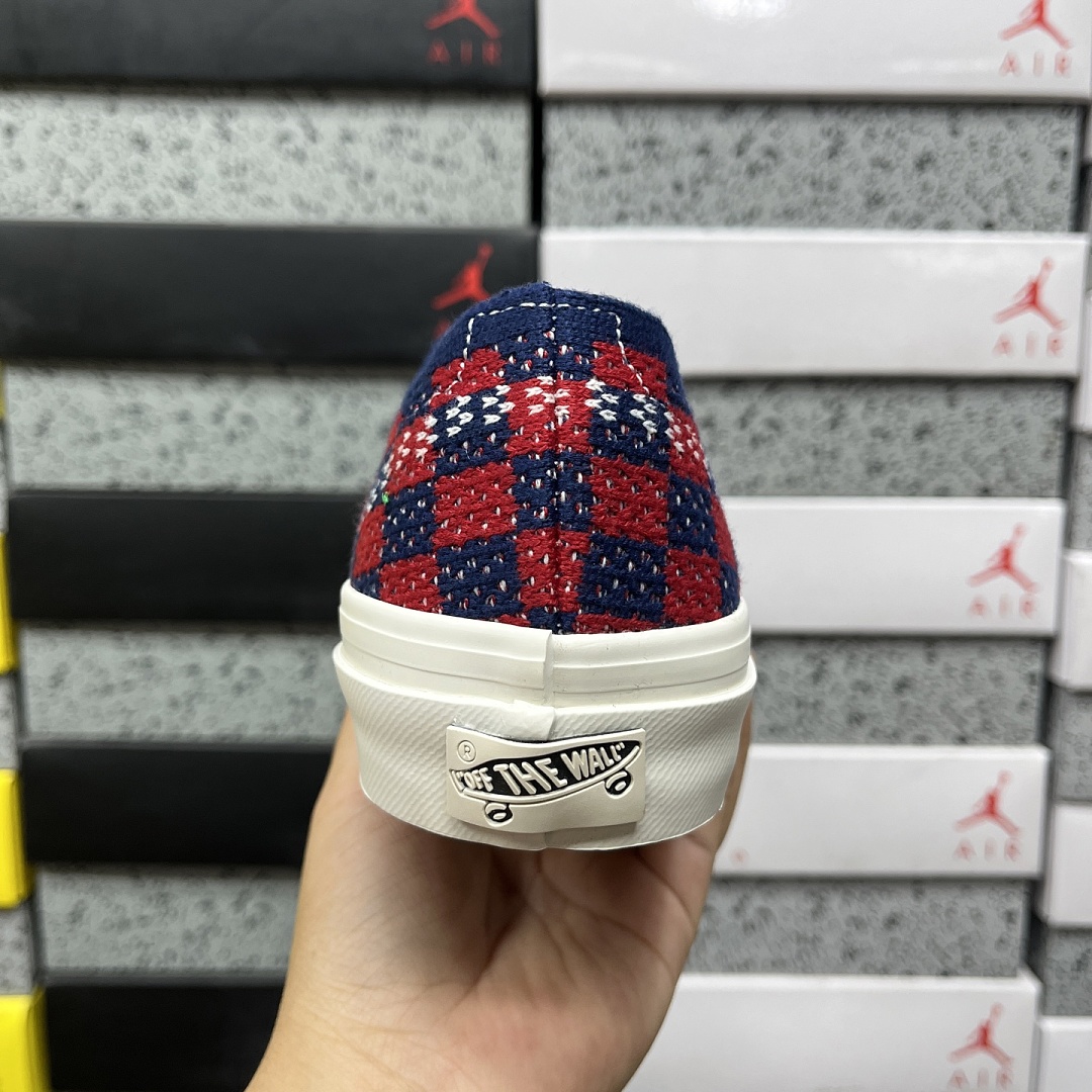 Vans LX Authentic 44 EK Punk Check Red Blue V - Image 9