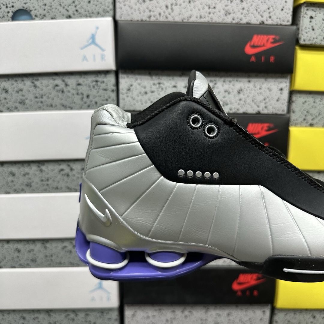 Nike Shox BB4 Black Silver Lapis - Image 3