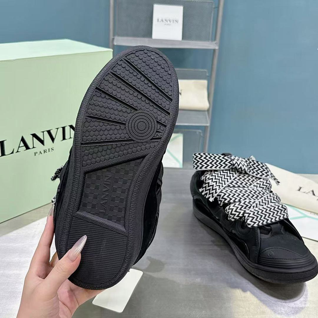 Lanvin FoShan Batch Lanvin Leather Curb Sneakers Three Generations - Image 5