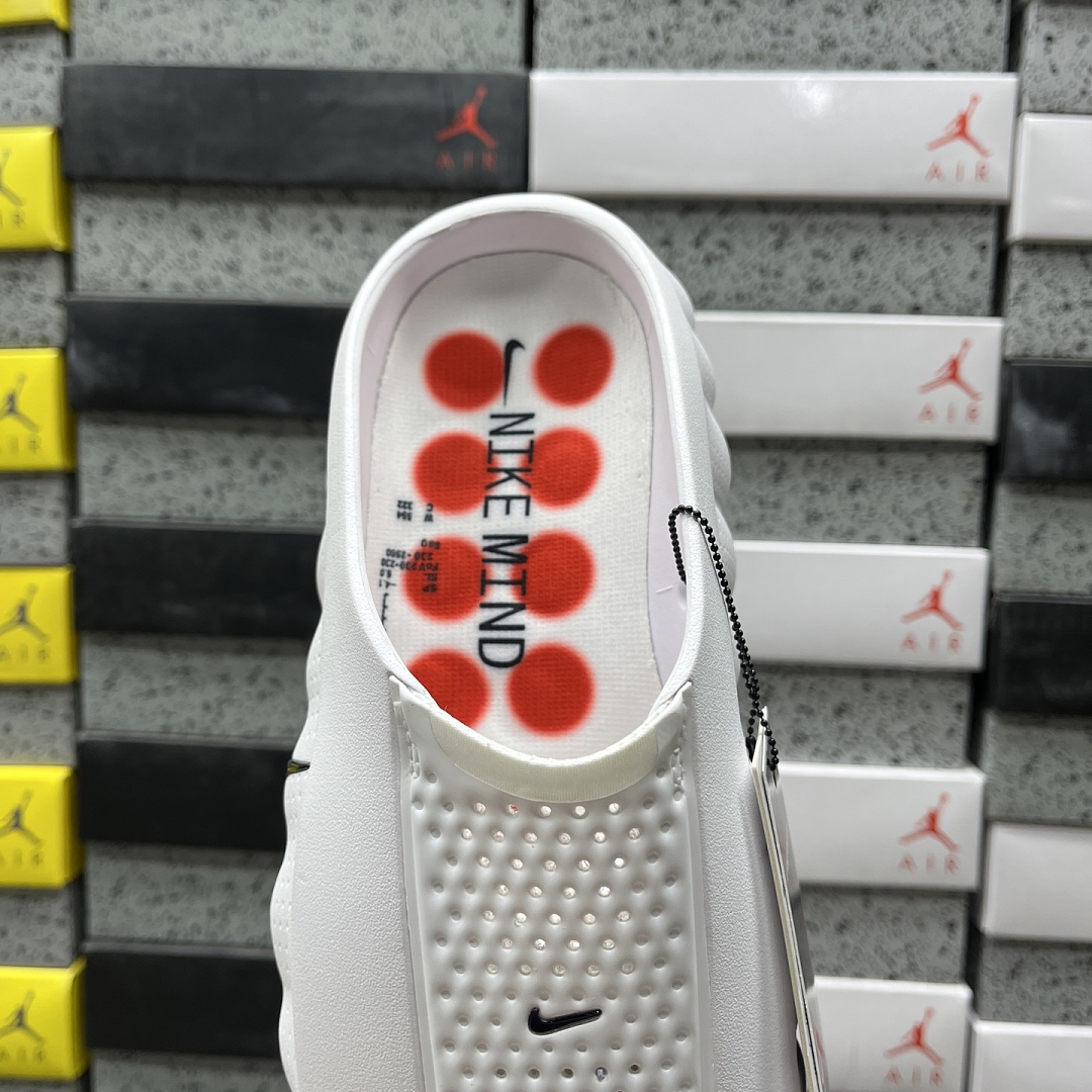 Nike Mind 001 Slide White Speed Red HQ4307-101 - Image 2