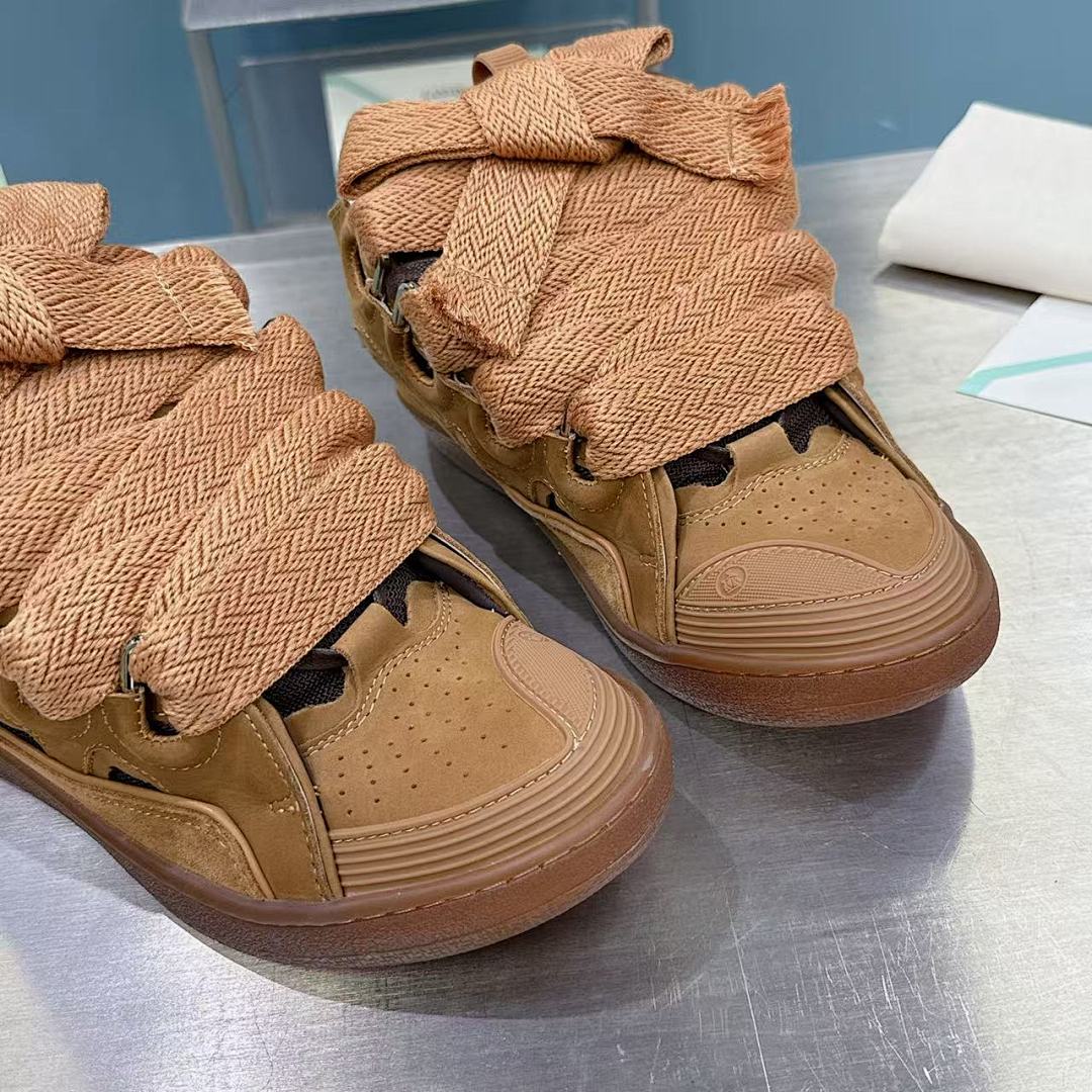 Lanvin FoShan Batch Lanvin Leather Curb Sneakers Three Generations - Image 8