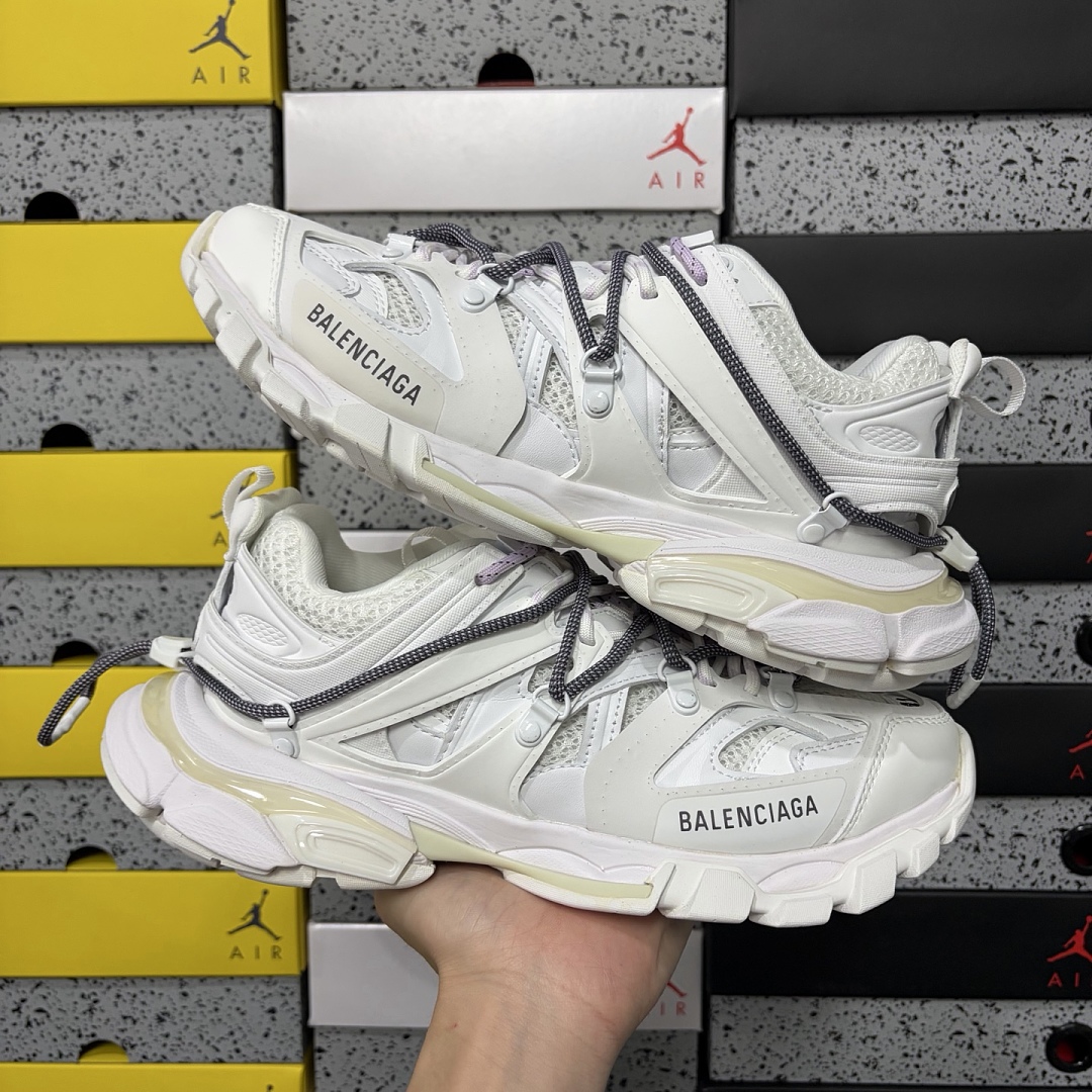 Balenciaga Track White Grey Purple Buckle Strap - Image 10