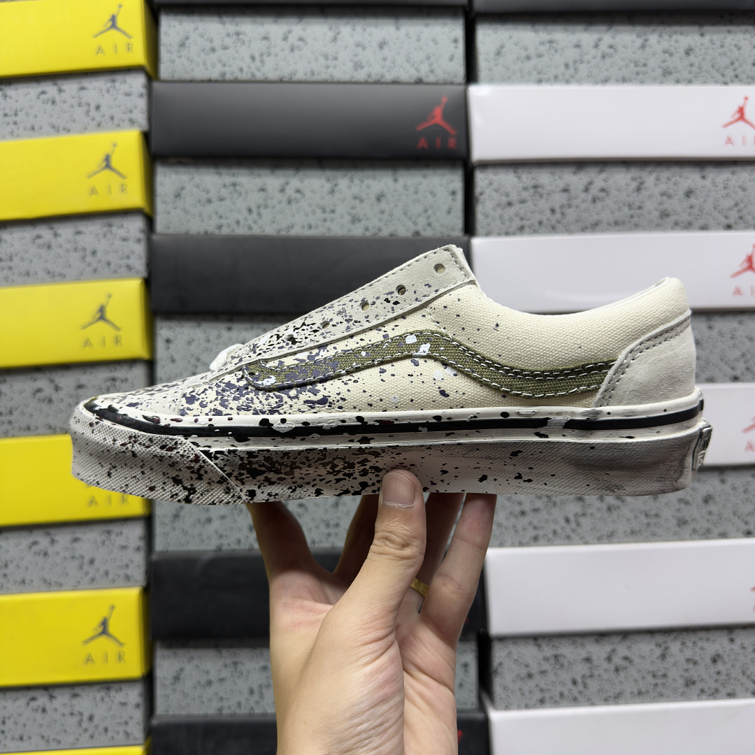 Vans Premium Old Skool 36 Paint Splatter Turtledove V - Image 6