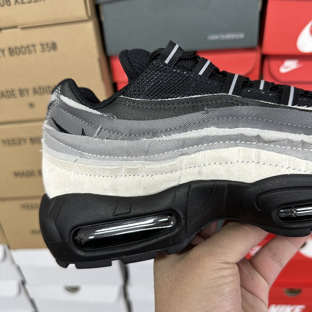 Nike Air Max 95 Comme Des Garcons Black Grey CU8406-101 CDG - Image 12