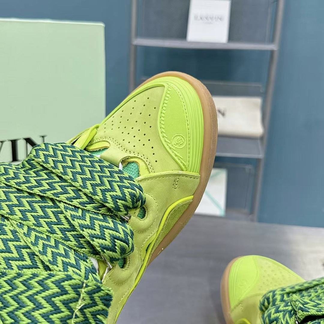 Lanvin FoShan Batch Lanvin Leather Curb Sneakers Three Generations - Image 6