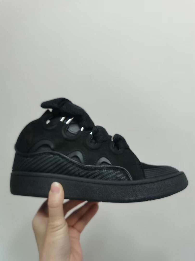 Lanvin FoShan Batch Lanvin Leather Curb Sneakers Three Generations - Image 7