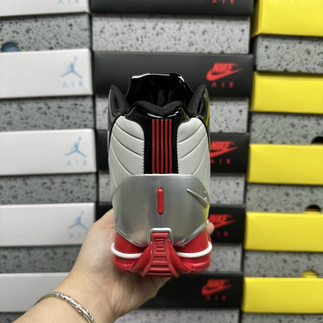 Nike Shox BB4 (Black Cement Red) - Image 5
