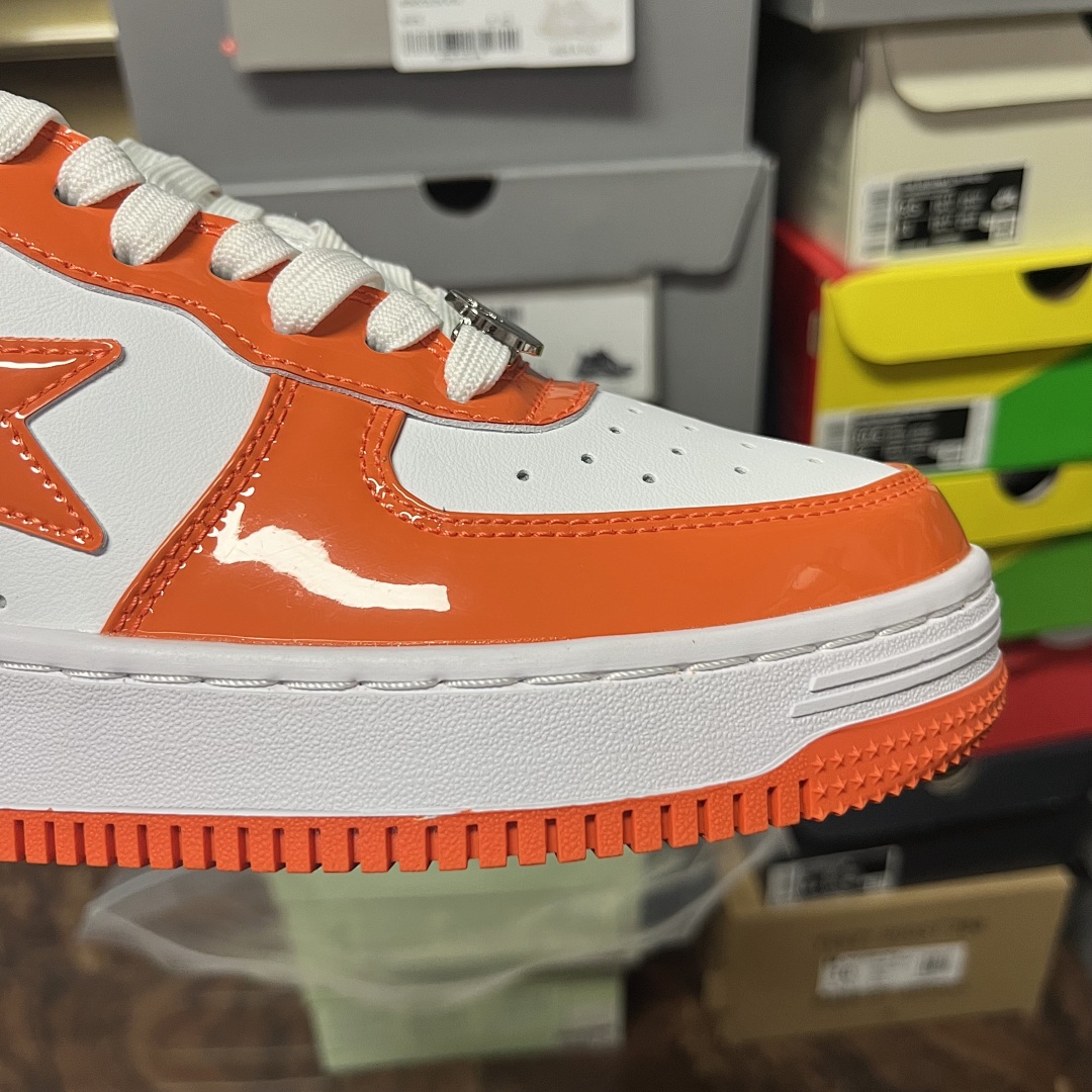 Bape A Bathing Ape Bape Sta Low Orange White 8 - Image 6