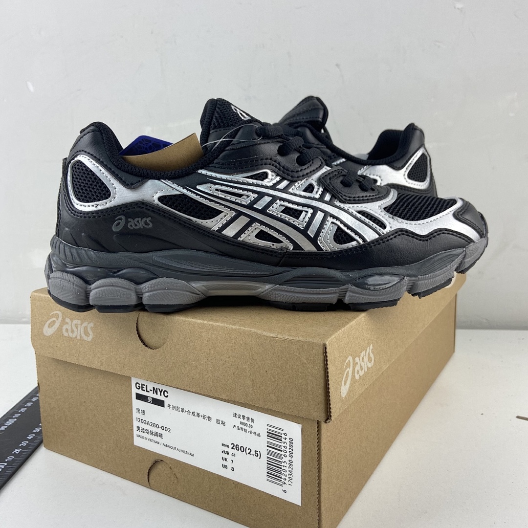 ASICS Gel-NYC Black Graphite Grey NYC (Silver) - Image 2