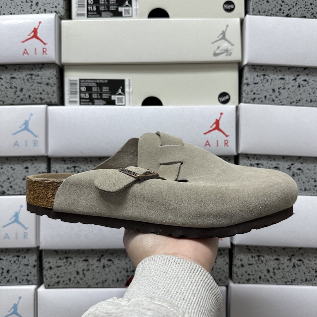 Birkenstock Birken Boston Soft Footbed Mountain Grey Suede (Thick Leather) - Image 7