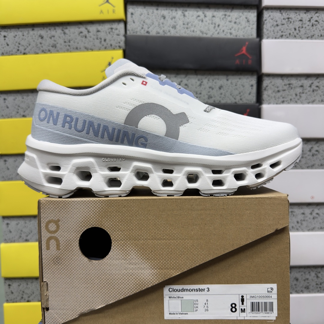 On Running Running Cloudmonster 3 White Frost
