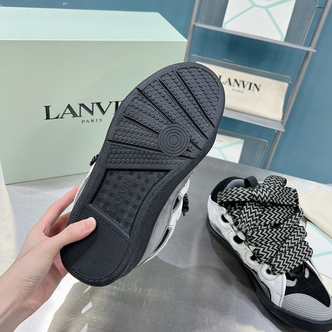 Lanvin FoShan Batch Lanvin Leather Curb Sneakers Three Generations - Image 2