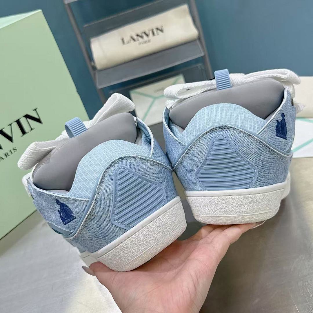 Lanvin FoShan Batch Lanvin Leather Curb Sneakers Three Generations - Image 9