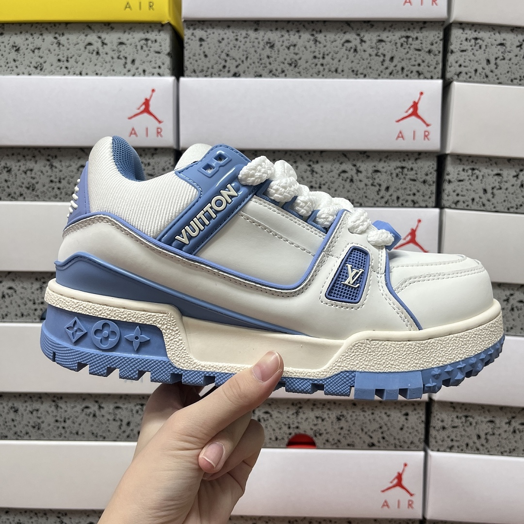 Louis Vuitton Trainer Maxi (White Blue) - Image 2