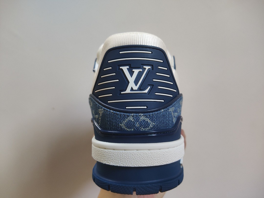 Louis Vuitton LV Trainer Monogram Denim (White Blue) - Image 6