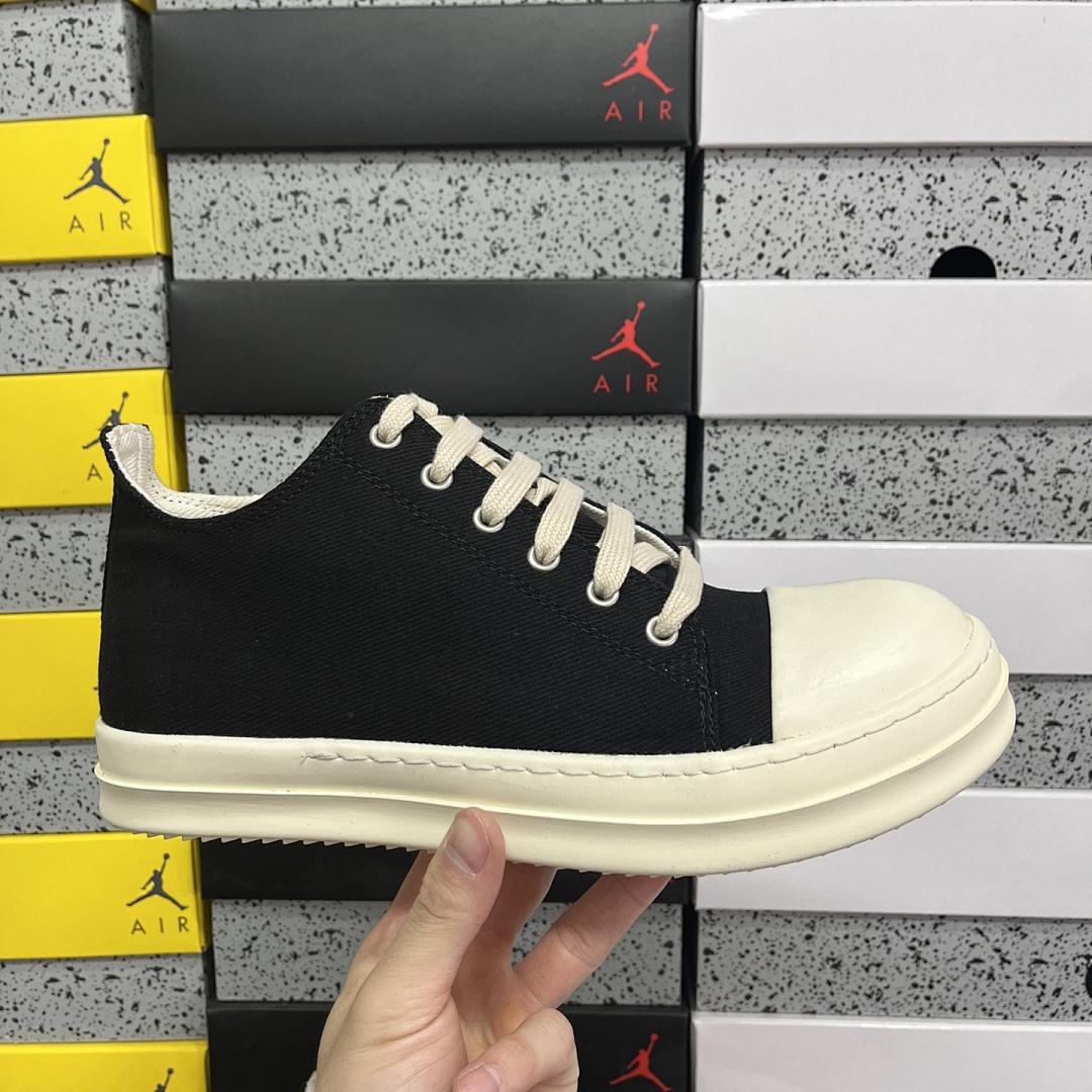 Rick Owens Vintage Sneaks S58WS0109 (Black) - Image 11