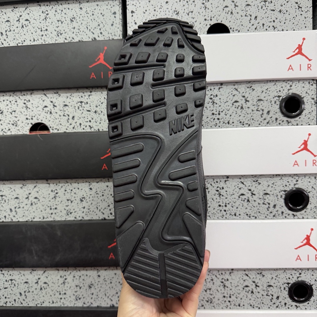 Nike Air Max 90 Leather Triple Black CZ5594-001 - Image 5