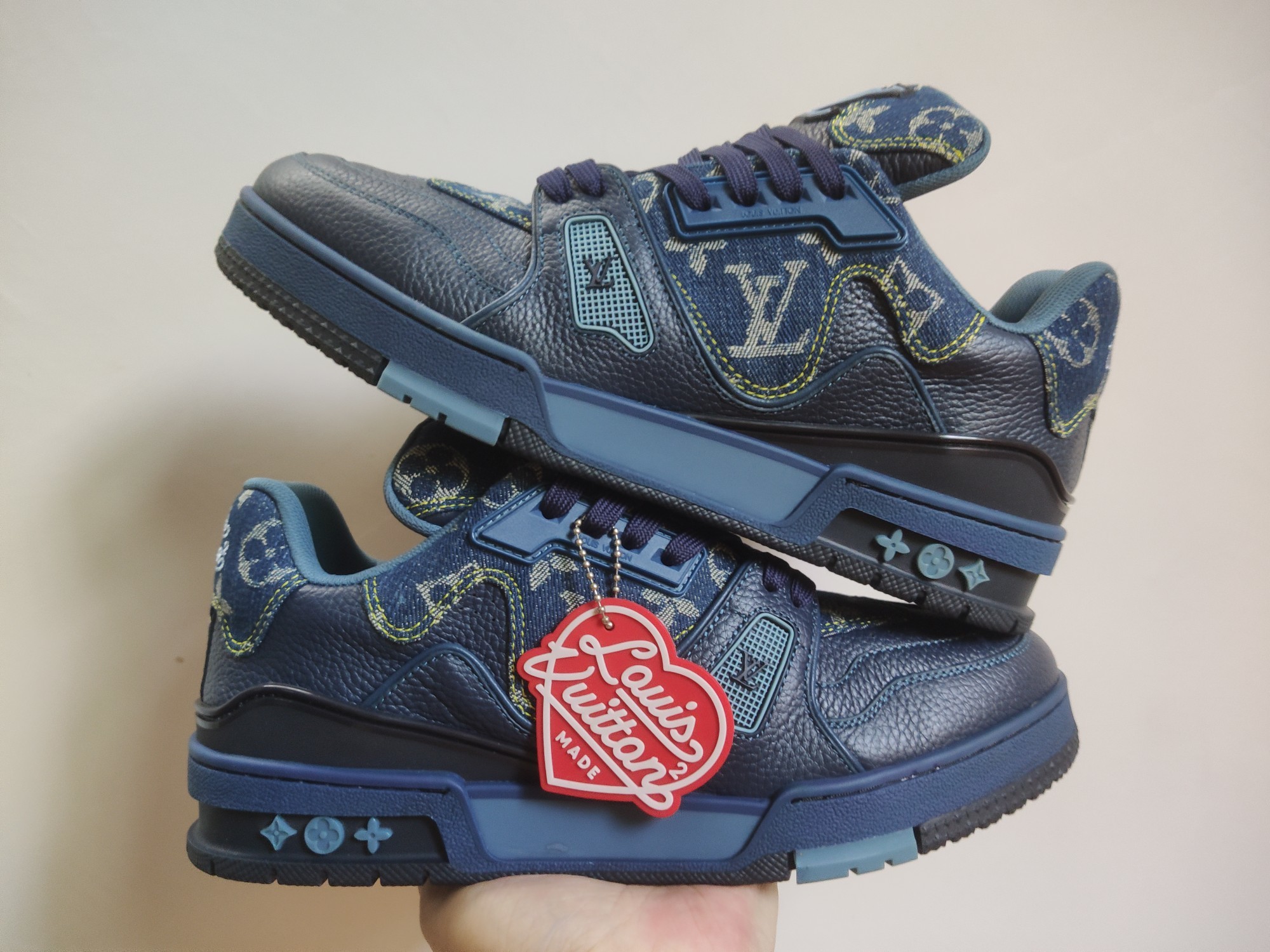Louis Vuitton LV Trainer X Nigo Blue Demin - Image 10