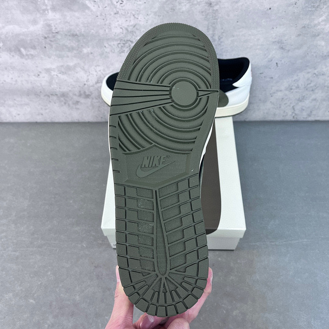 Chanel Travis Scott X Air Jordan 1 Low "Medium (Olive) - Image 3