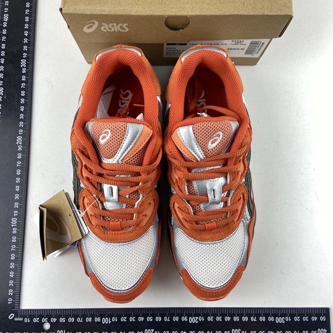 ASICS Gel-NYC Oatmeal Forest Green Orange NYC Brick (Red) - Image 8