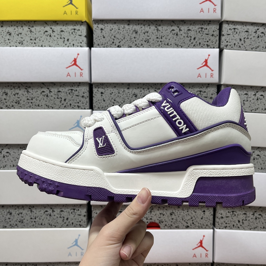 Louis Vuitton Trainer Maxi (White Purple) - Image 9