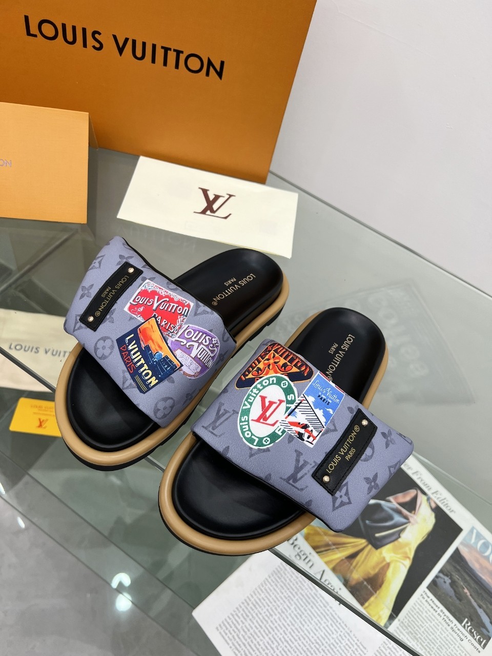 Louis Vuitton Velcro Slippers - Image 9