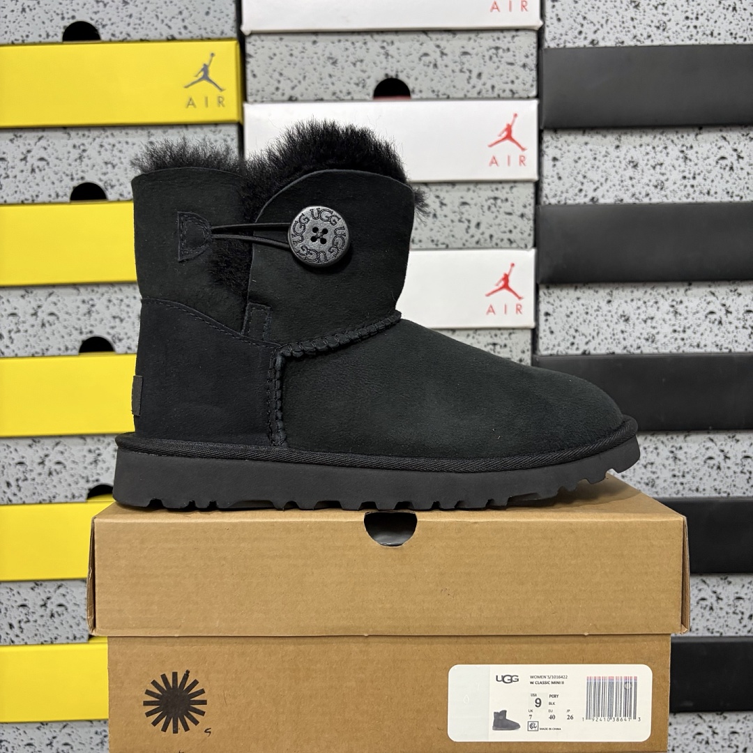 UGG Classic 3352 Buckle Mid Black -6422