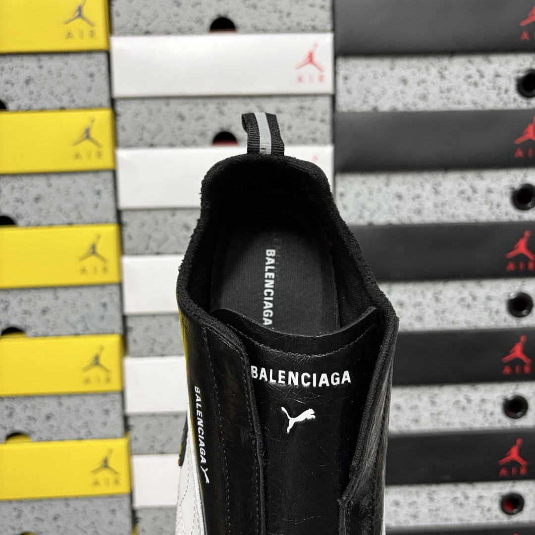 Balenciaga Speedcat Leather (Black White) - Image 4