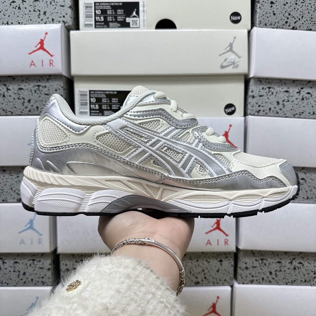 ASICS Gel-NYC Cream Pure Silver 1203A805-101 - Image 3