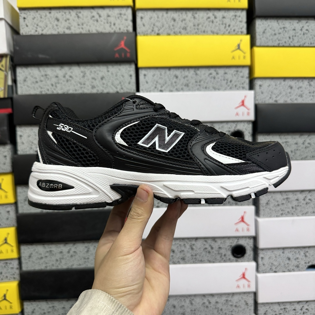 New Balance 530V2 (Black White) - Image 8