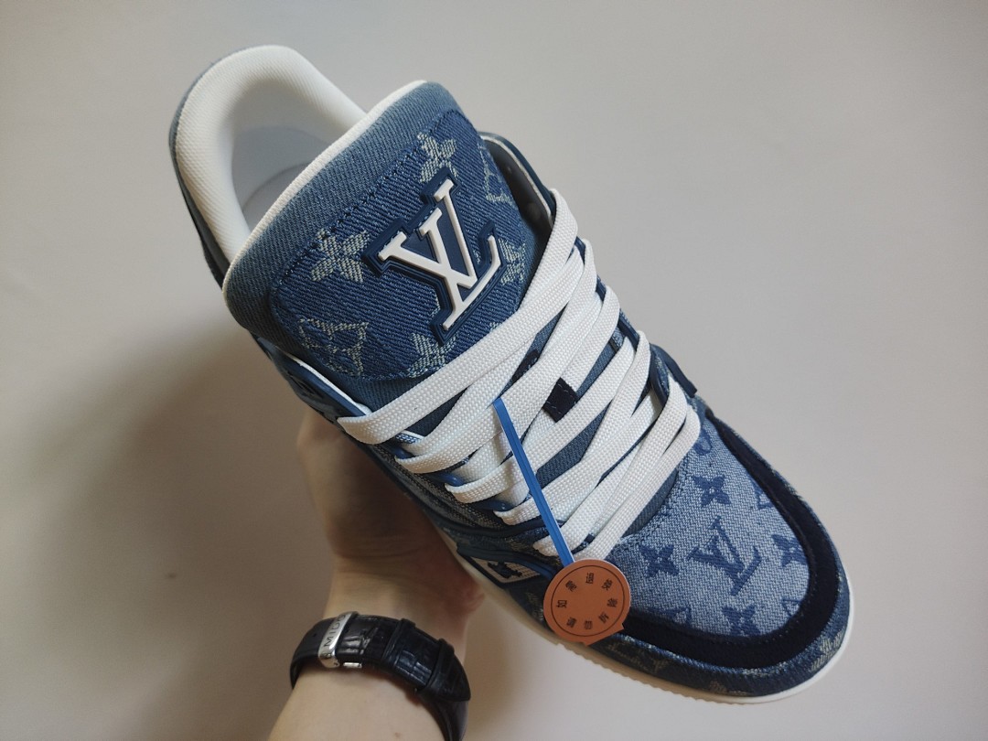 Louis Vuitton LV Trainer Denim Monogram Classic (Blue) - Image 2