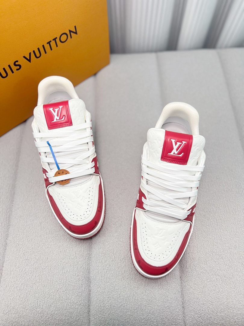 Louis Vuitton LV Trainer #54 Signature (Red White) - Image 6