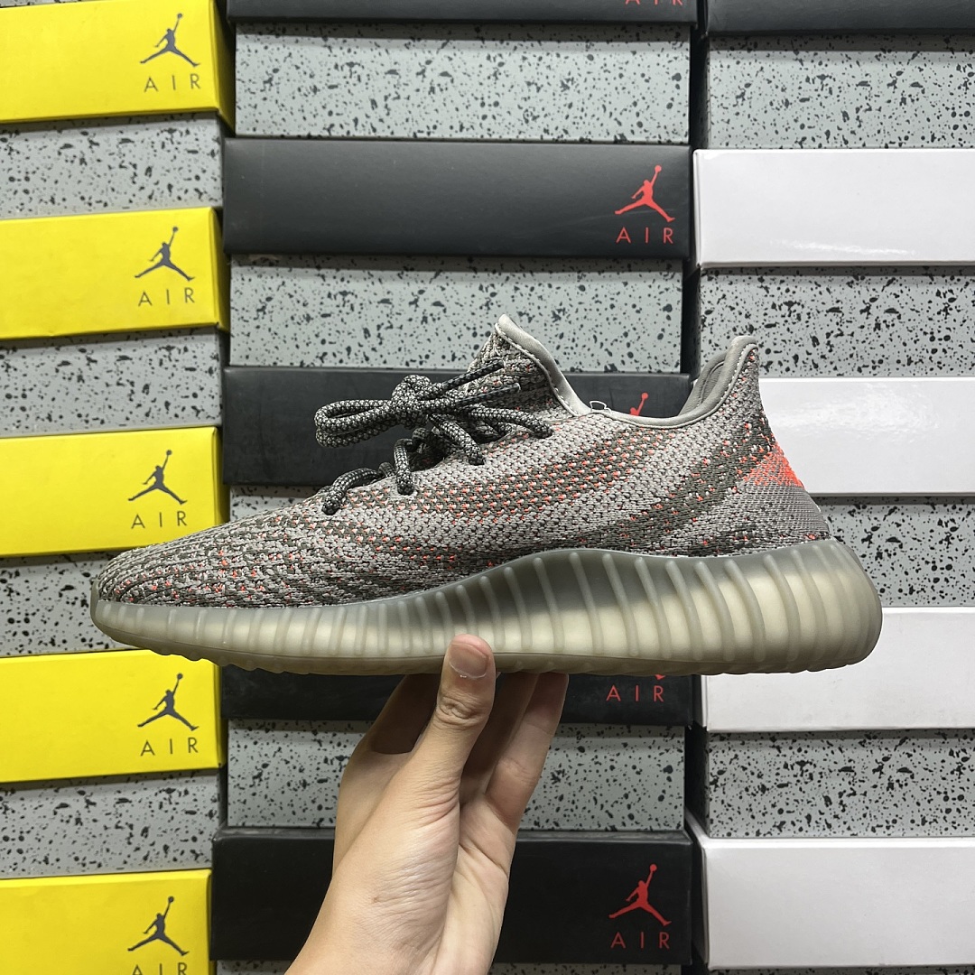 Adidas Yeezy Boost 350 V2 Grey Orange Starry - Image 7