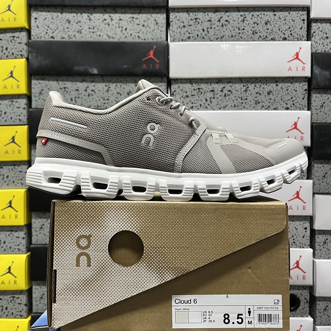 On Running Running Cloud 6 Pearl White 3MF10070755