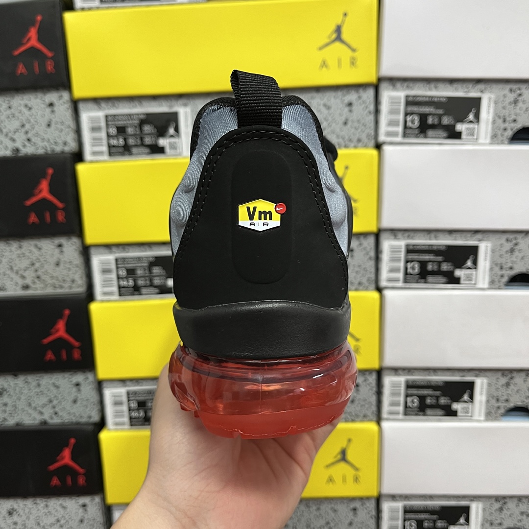Nike Air VaporMax Plus Shark Black Grey Red Cushion - Image 7