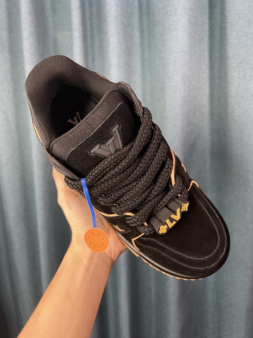 Louis Vuitton LV Trainer Maxi Black Brown Suede - Image 7