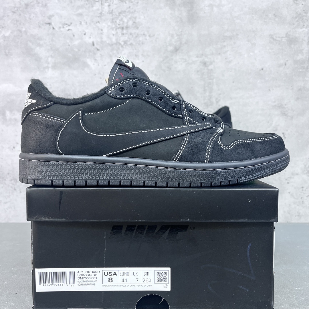 Chanel Travis Scott X Air Jordan 1 Low OG “Black Phantom - Image 10