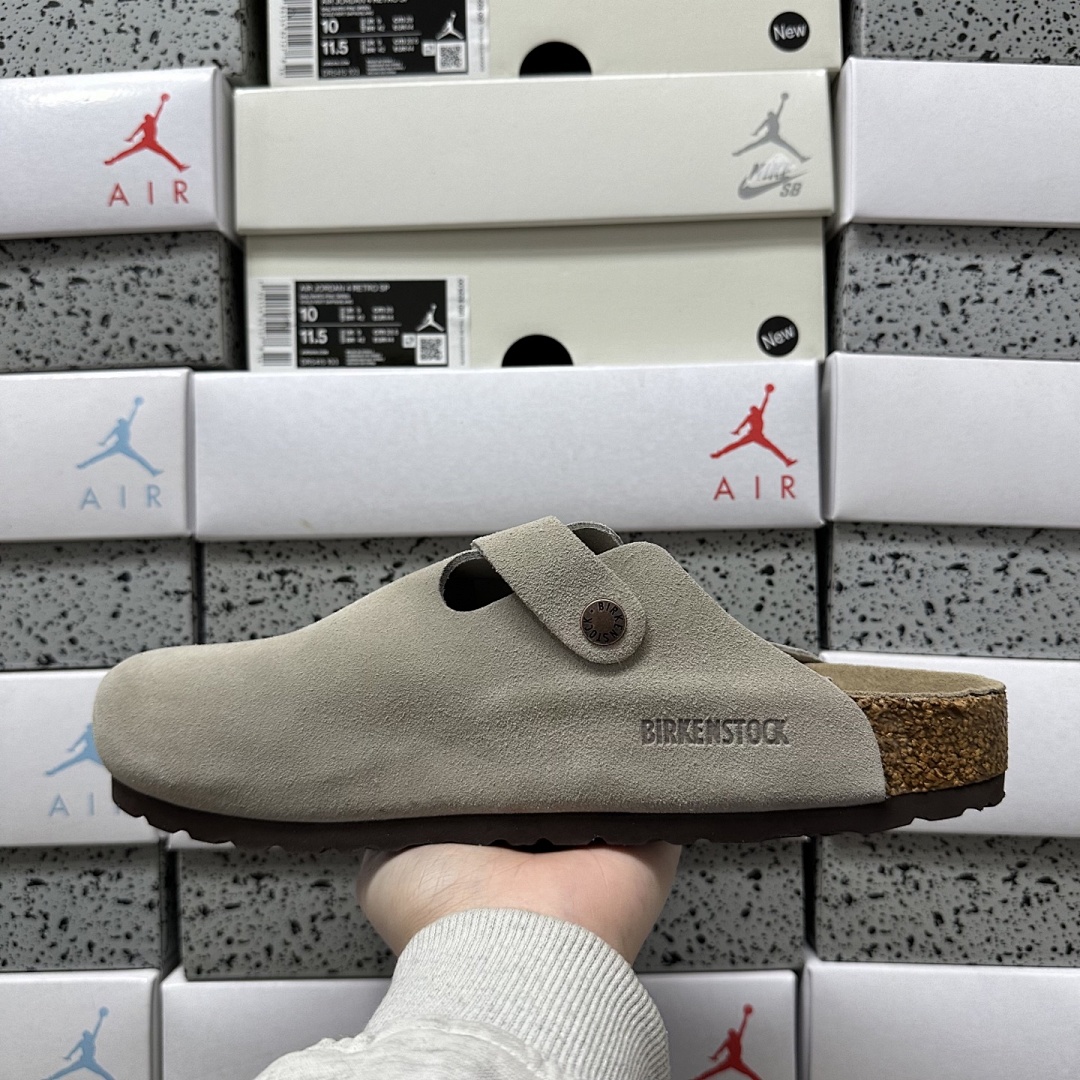 Birkenstock Birken Boston Soft Footbed Mountain Grey Suede (Thick Leather) - Image 5