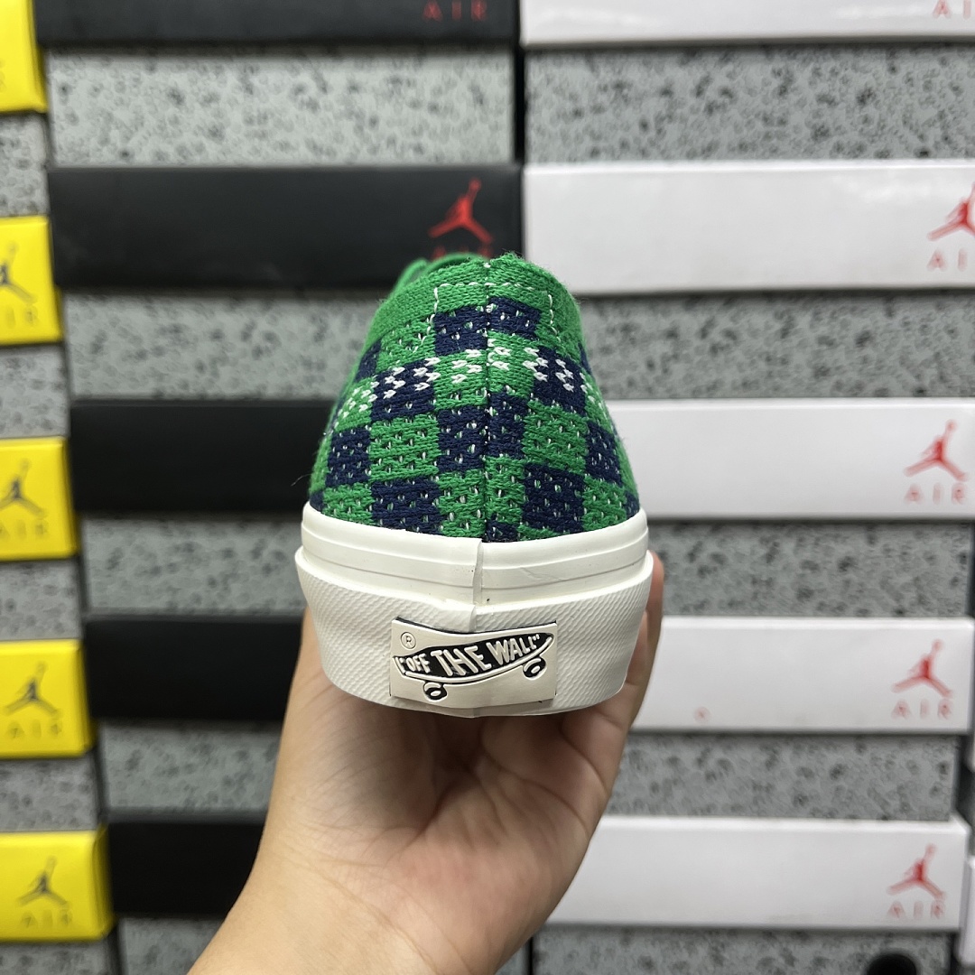 Vans LX Authentic 44 EK Punk Check (Green Navy) - Image 8
