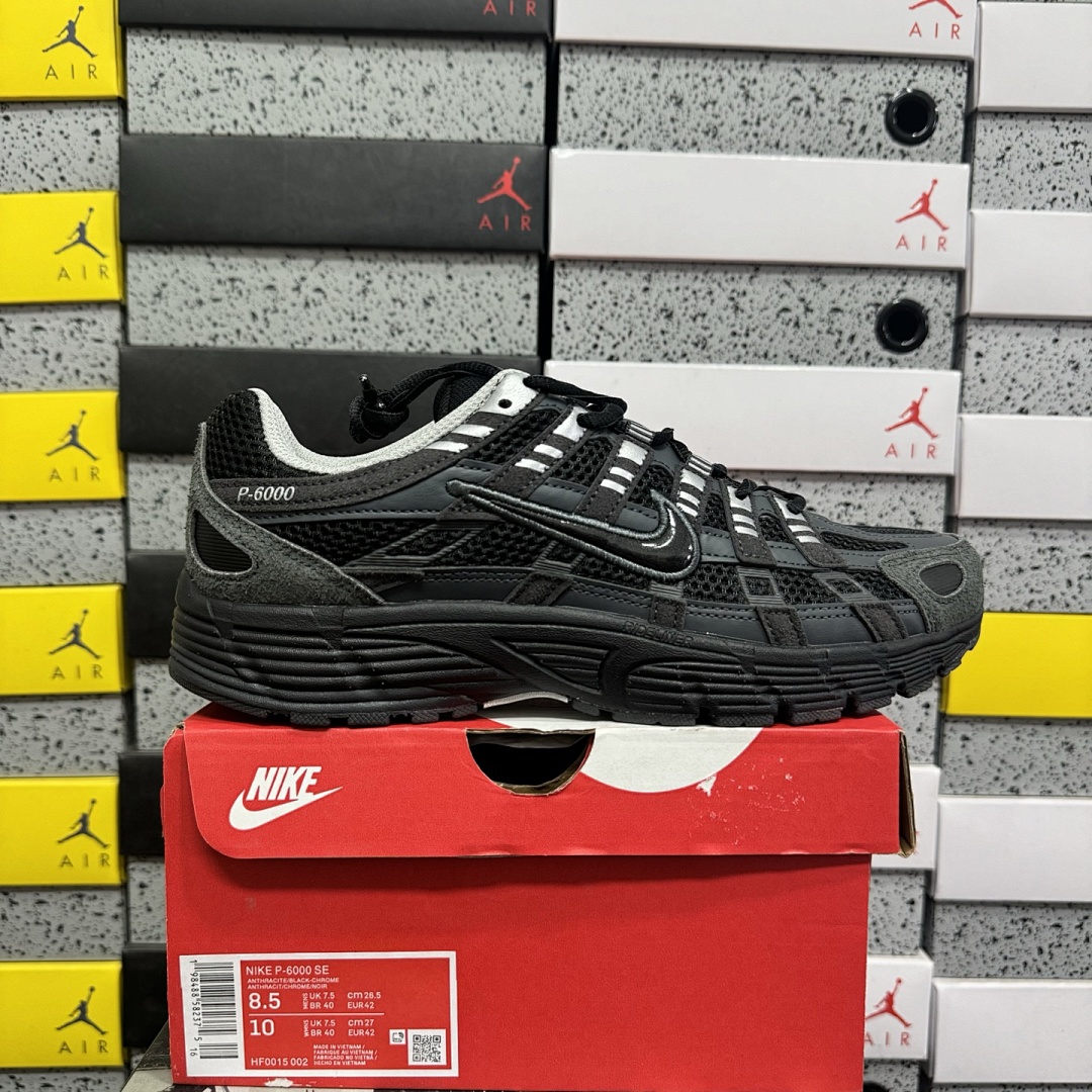 Nike P-6000 Suede Anthracite (Metallic Silver)