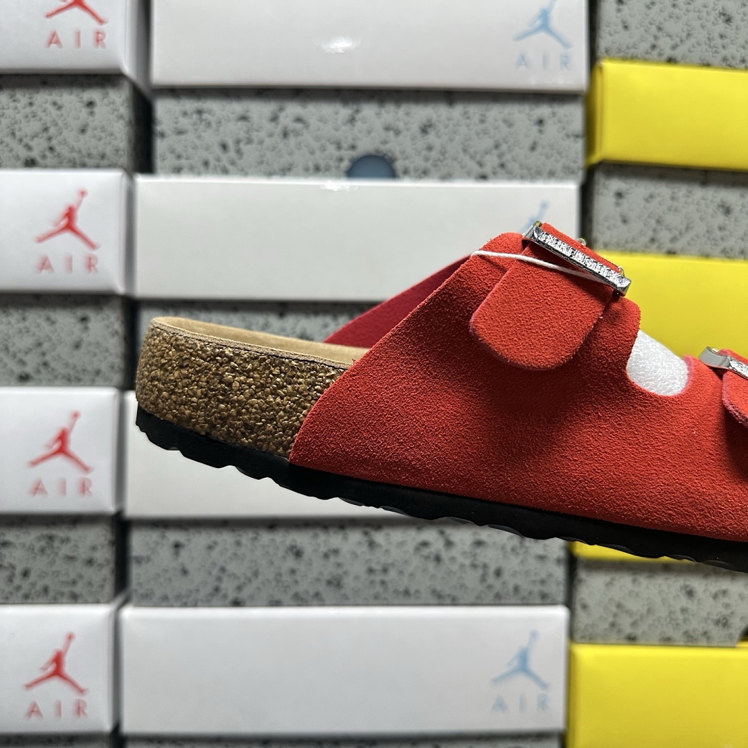 Birkenstock Birken Arizona Birkibuc Red Suede - Image 2