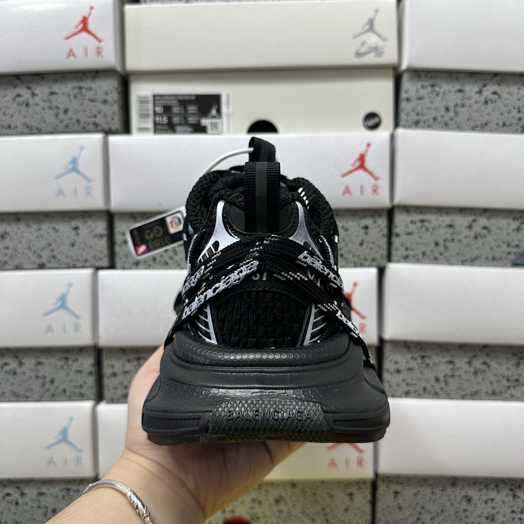 Balenciaga 3XL Extreme Lace 9110 Black White Straps (Mid Stripe) - Image 4