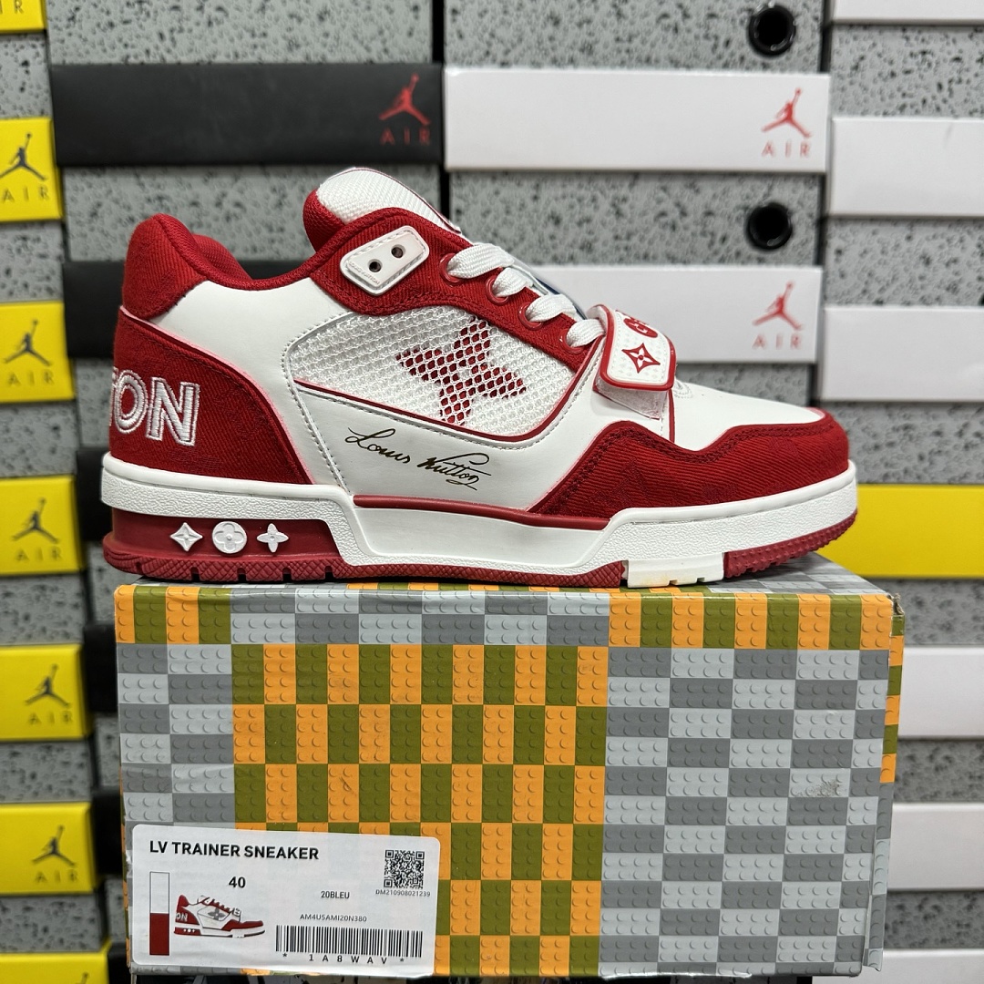 Louis Vuitton Trainer (White Red)