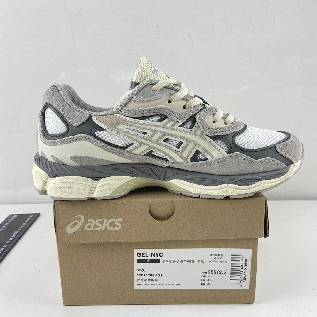ASICS Gel-NYC Oyster Grey NYC (Cream) - Image 4