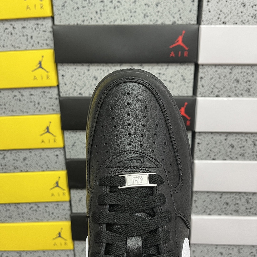 Nike Air Force 1 Low Supreme Black White Sup - Image 8