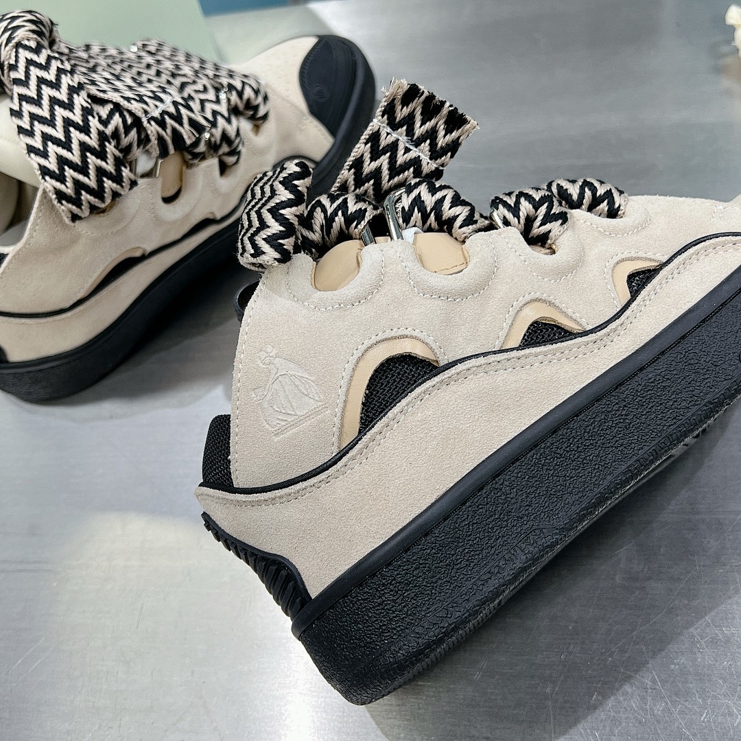 Lanvin FoShan Batch Lanvin Leather Curb Sneakers Three Generations - Image 2