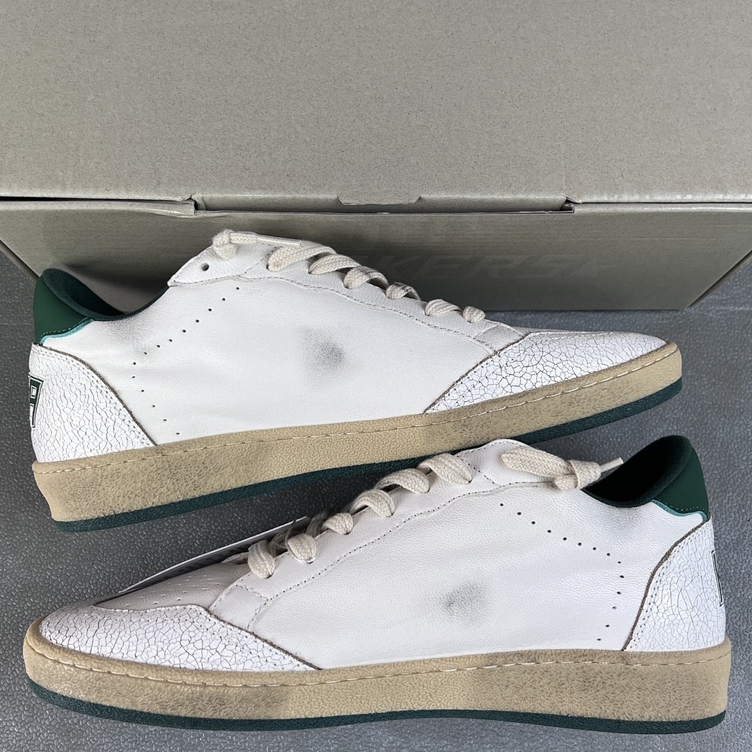 Golden Goose Deluxe Brand White Leather Green Star - Image 2